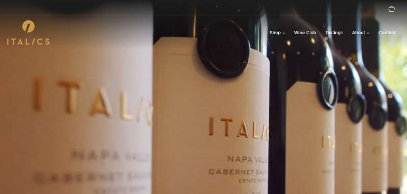 Italics-Winegrowers 25 Winery Website Design Examples to Toast To