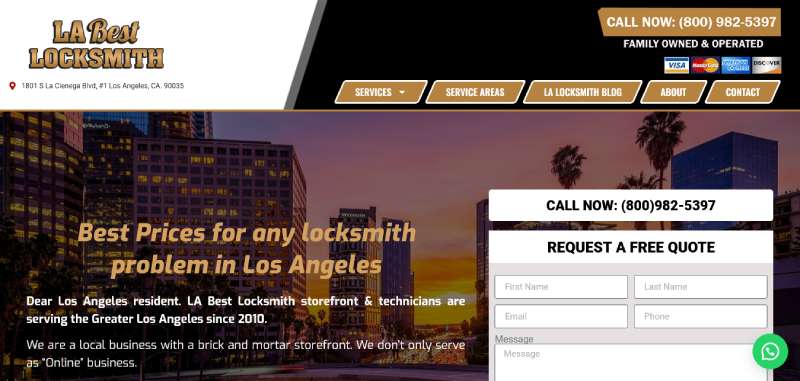 LA-Best-Locksmith 11 Locksmith Website Design Examples to Unlock Creativity