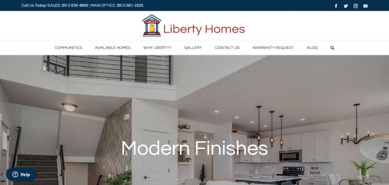 Liberty-Homes Home Builder Website Design: 22 Inspirational Examples