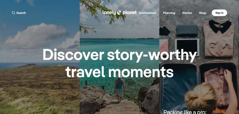 Lonely-Planet The 29 Best Tourism Website Design Examples to Inspire Travel