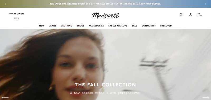 Madewell 29 Top Fashion Website Design Examples to Inspire Your Creativity