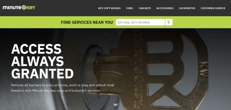 MinuteKey 11 Locksmith Website Design Examples to Unlock Creativity