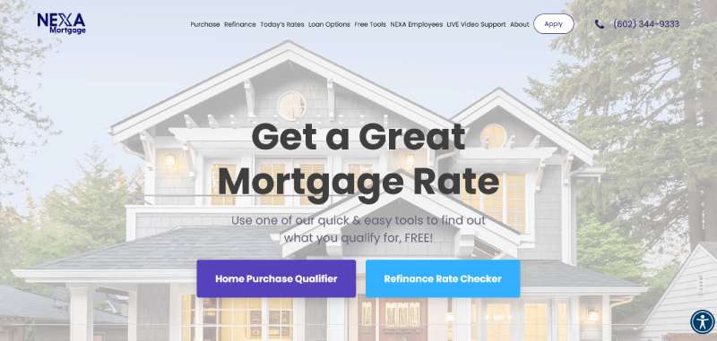 NEXA-Mortgage 18 Mortgage Broker Website Design Examples that Seal the Deal