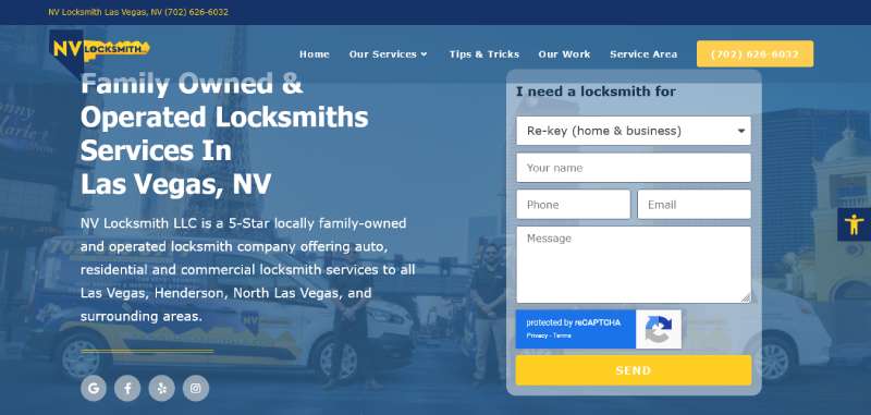NV-Locksmith 11 Locksmith Website Design Examples to Unlock Creativity