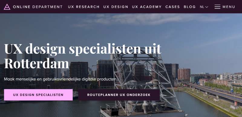 Online-Department Design Agency Website Design: 14 Examples in Action