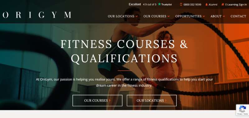 OriGym 18 Personal Trainer Website Design Examples to Inspire You