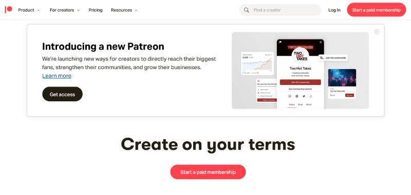 Patreon 29 Subscription Website Design Examples To See