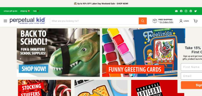 Perpetual-Kid 22 BigCommerce Website Design Examples To Inspire You
