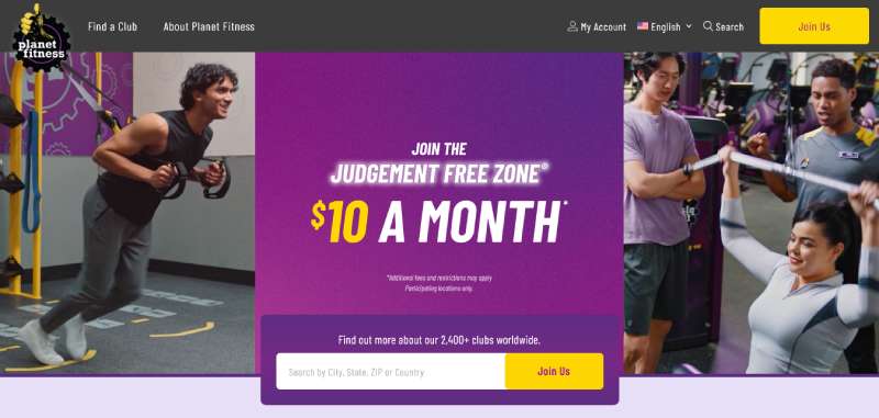Planet-Fitness 27 Fitness Website Design Examples to Get Your Pulse Racing