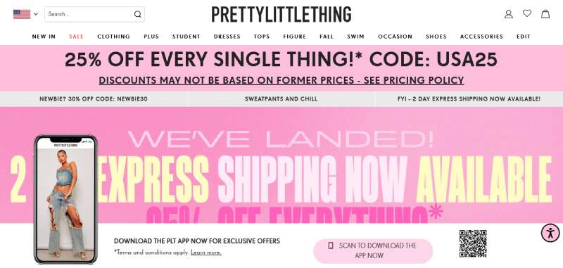 PrettyLittleThing 29 Top Fashion Website Design Examples to Inspire Your Creativity