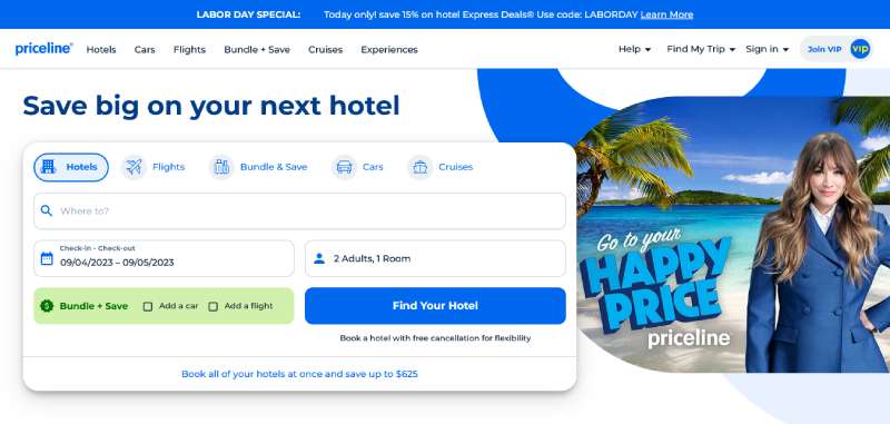 Priceline The 29 Best Tourism Website Design Examples to Inspire Travel