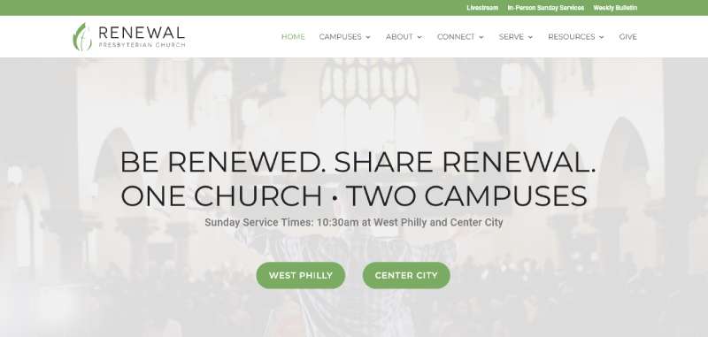 Renewal 22 Church Website Design Examples To Check Out