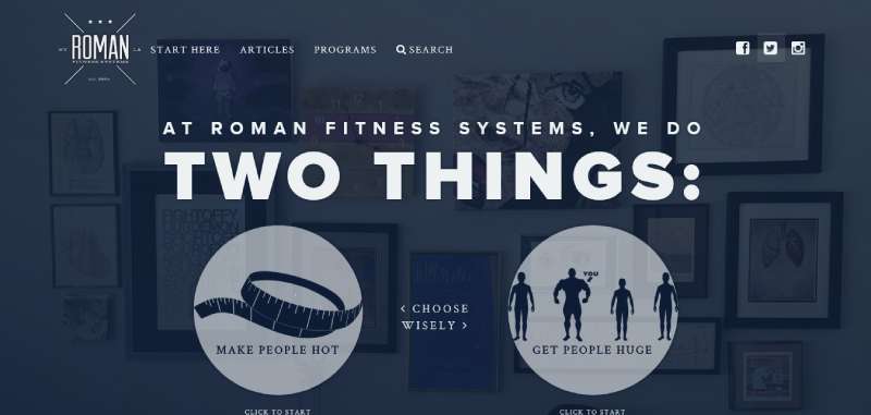 Roman-Fitness-Systems 18 Personal Trainer Website Design Examples to Inspire You