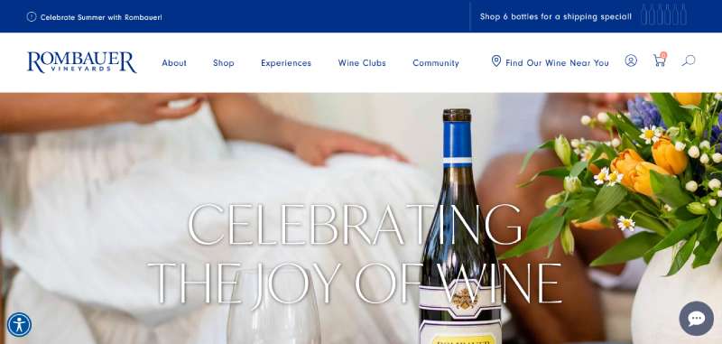 Rombauer-Vineyards 25 Winery Website Design Examples to Toast To