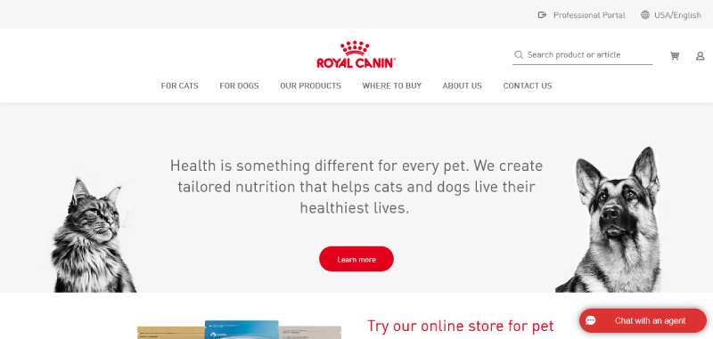 Royal-Canin Best Veterinary Websites: Designs to Check Out