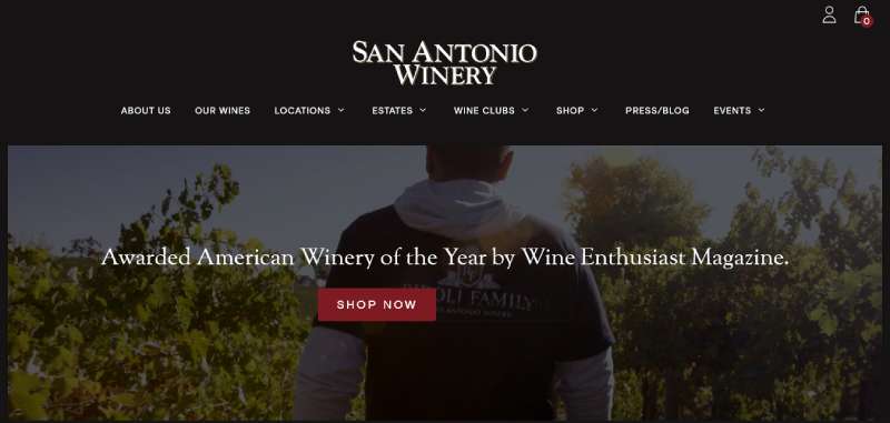 San-Antonio-Winery 25 Winery Website Design Examples to Toast To