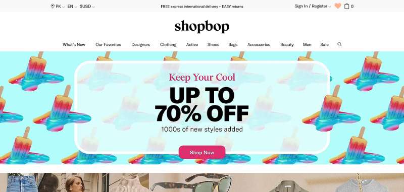 Shopbop 29 Top Fashion Website Design Examples to Inspire Your Creativity