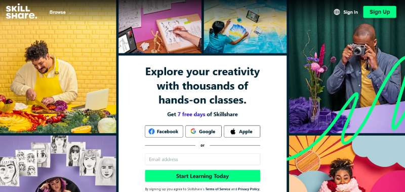 Skillshare-1 Education Website Design: 27 Great Examples