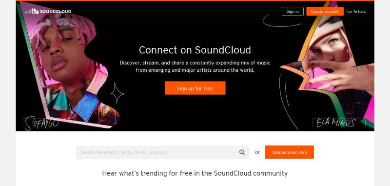 SoundCloud 27 Musician Website Design Examples for Creative Inspiration