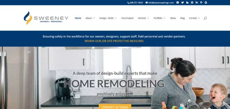 Sweeney-Design-Remodel 22 Contractor Website Design Examples that Build Trust