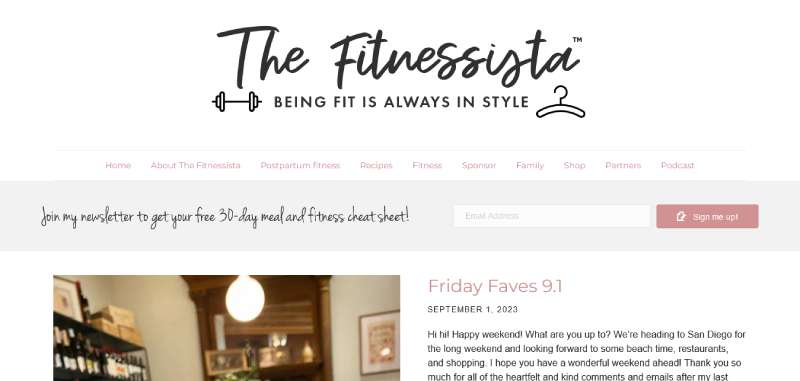 The-Fitnessista 27 Fitness Website Design Examples to Get Your Pulse Racing