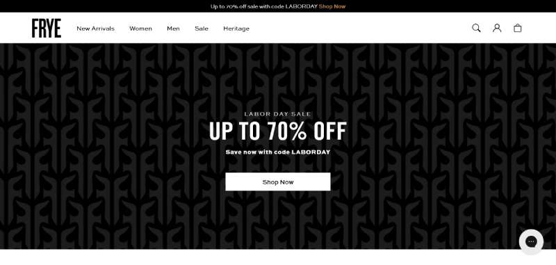 The-Frye-Company 22 BigCommerce Website Design Examples To Inspire You