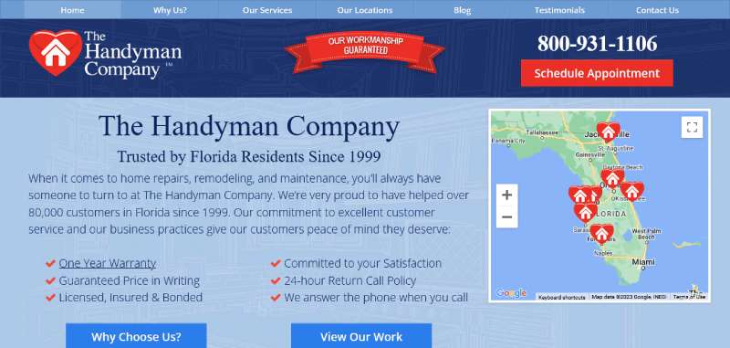 The-Handyman-Company Handyman Website Design Inspiration: 14 Examples
