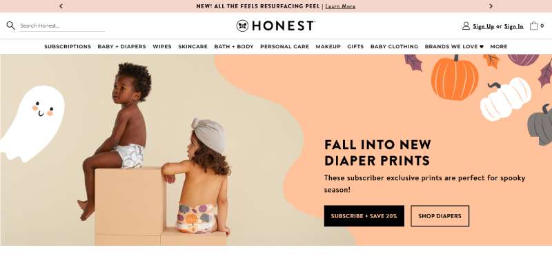 The-Honest-Company 22 BigCommerce Website Design Examples To Inspire You