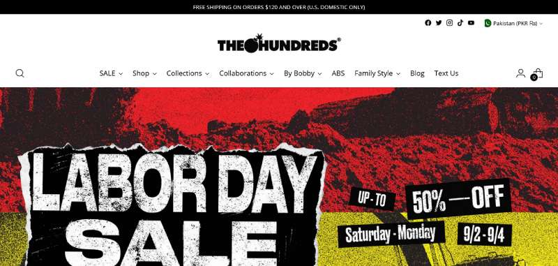 The-Hundreds WooCommerce Website Design: The 27 Best Examples