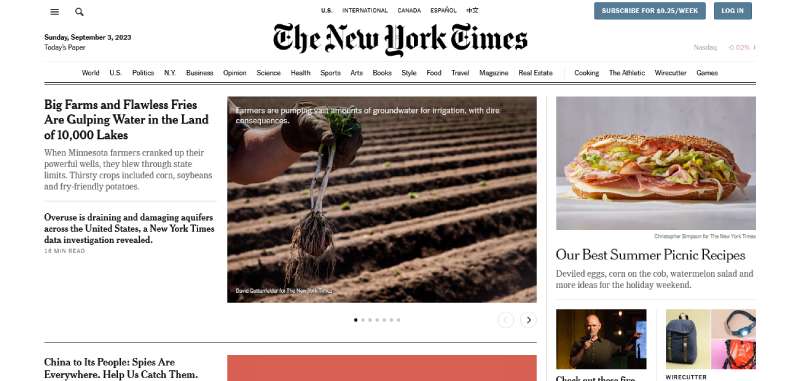 The-New-York-Times 29 Subscription Website Design Examples To See