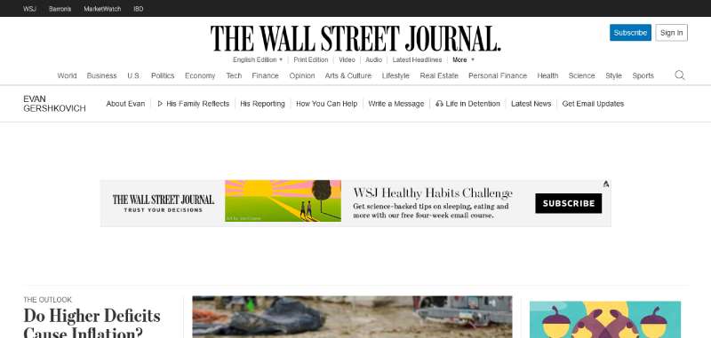 The-Wall-Street-Journal 29 Subscription Website Design Examples To See