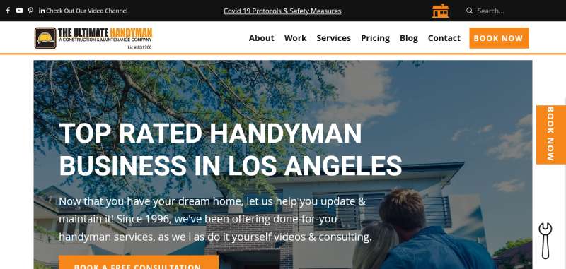 Ultimate-Handyman Handyman Website Design Inspiration: 14 Examples