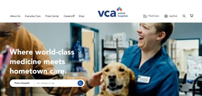 VCA-Animal-Hospitals Best Veterinary Websites: Designs to Check Out