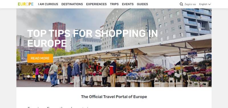 Visit-Europe The 29 Best Tourism Website Design Examples to Inspire Travel