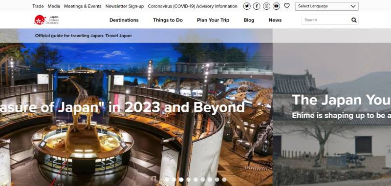 Visit-Japan The 29 Best Tourism Website Design Examples to Inspire Travel
