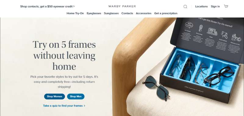 Warby-Parker WooCommerce Website Design: The 27 Best Examples