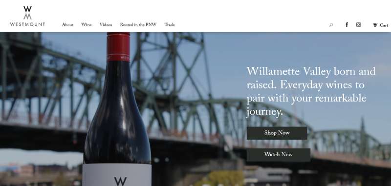 Westmount 25 Winery Website Design Examples to Toast To