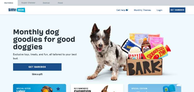 barkbox 29 Subscription Website Design Examples To See