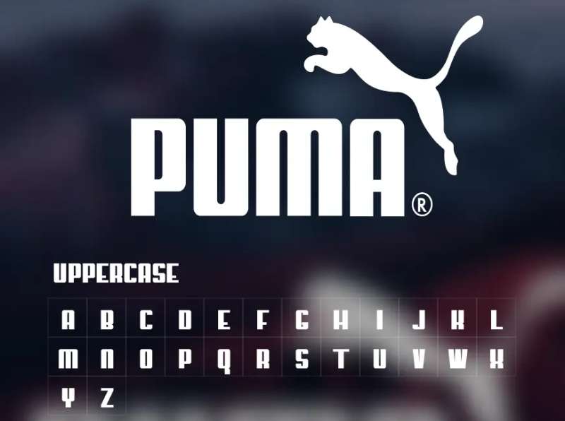 font-1-2 The Puma Logo History, Colors, Font, and Meaning