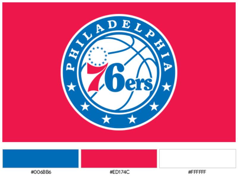 Colour-16 The Philadelphia 76ers Logo History, Colors, Font, and Meaning