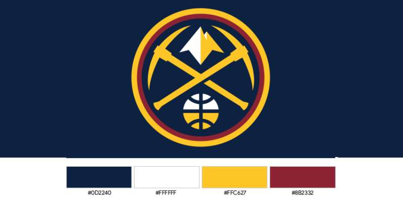 Logo-colour The Denver Nuggets Logo History, Colors, Font, and Meaning