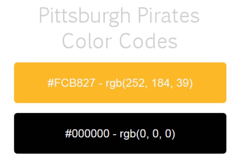 colour-20 The Pittsburgh Pirates Logo History, Colors, Font, and Meaning