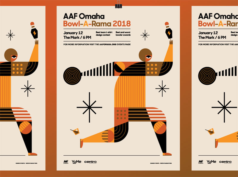 AAF-Omaha-Bowl-A-Rama-Poster Cool Poster Designs: Examples and Ideas To Try