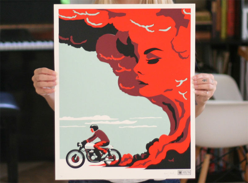 Road-Beckons-Screen-Print-Poster Cool Poster Designs: Examples and Ideas To Try