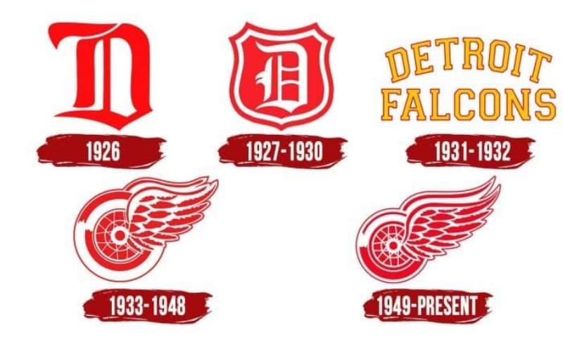 history-2 The Detroit Red Wings Logo History, Colors, Font, And Meaning