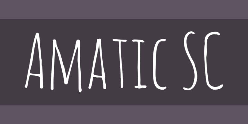 Amatic-SC-1 Web Typography: The 21 Best Fonts for Websites
