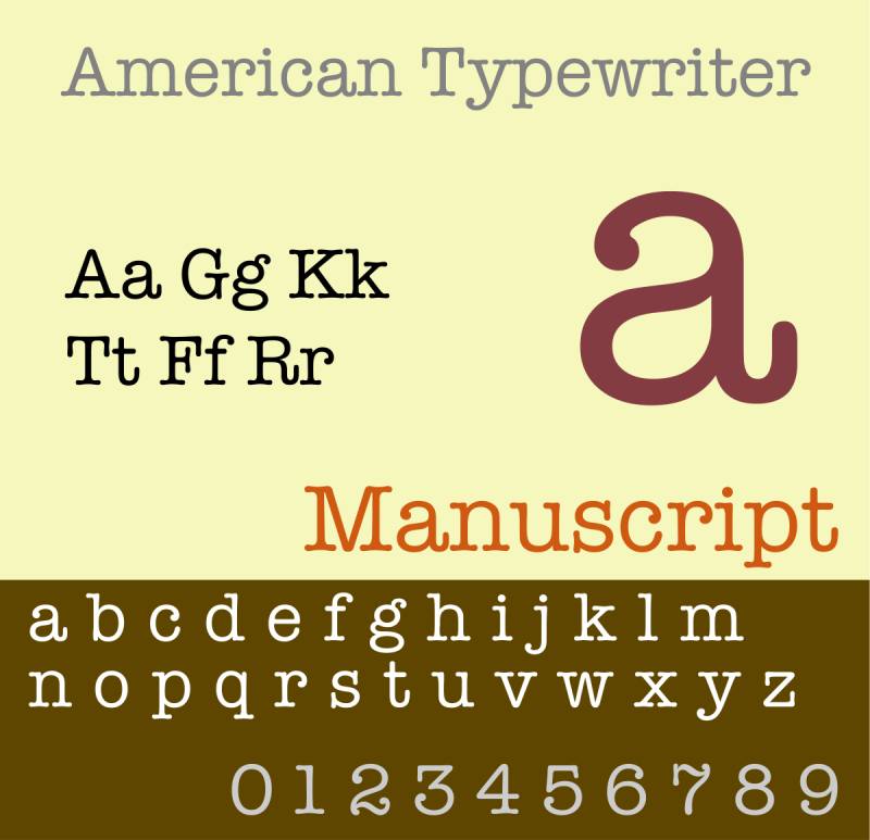 American-Typewriter Photoshop Font Picks: The 29 Best Fonts for Photoshop