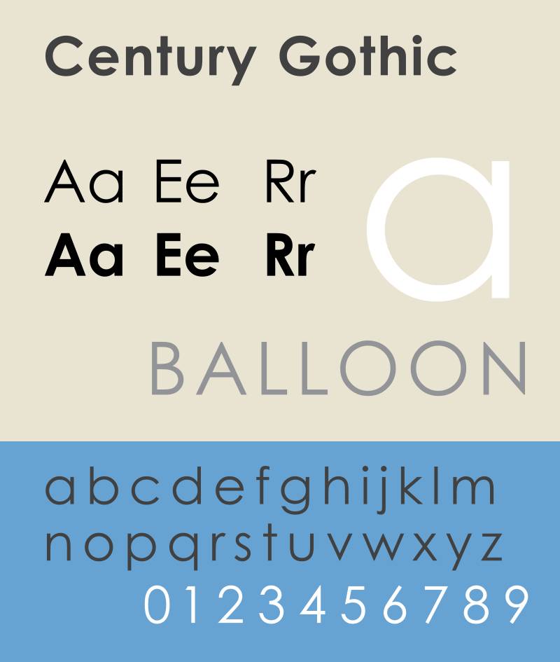 Century-Gothicbb ADHD-Friendly Fonts: The Best Fonts for ADHD