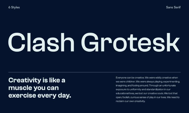 Clash-Grotesk App Typography: The 25 Best Fonts for Apps