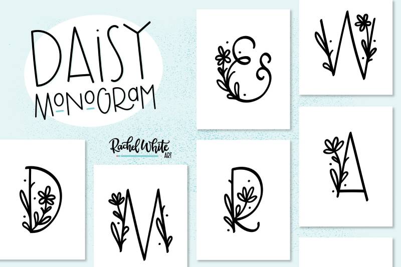 Daisy-Monogram-Font Monogram Magic: The 23 Best Fonts for Monograms